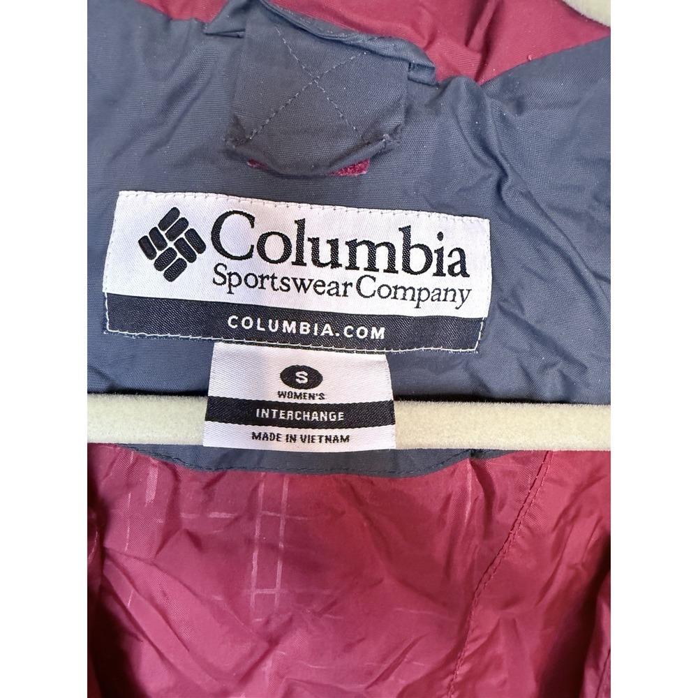 Columbia Womens Red/White/Gray Winter Jacket, Size: Small **Vest Not Included** - Picture 2 of 7